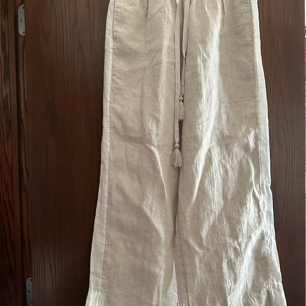 J. Crew Light Tan Linen Chinos